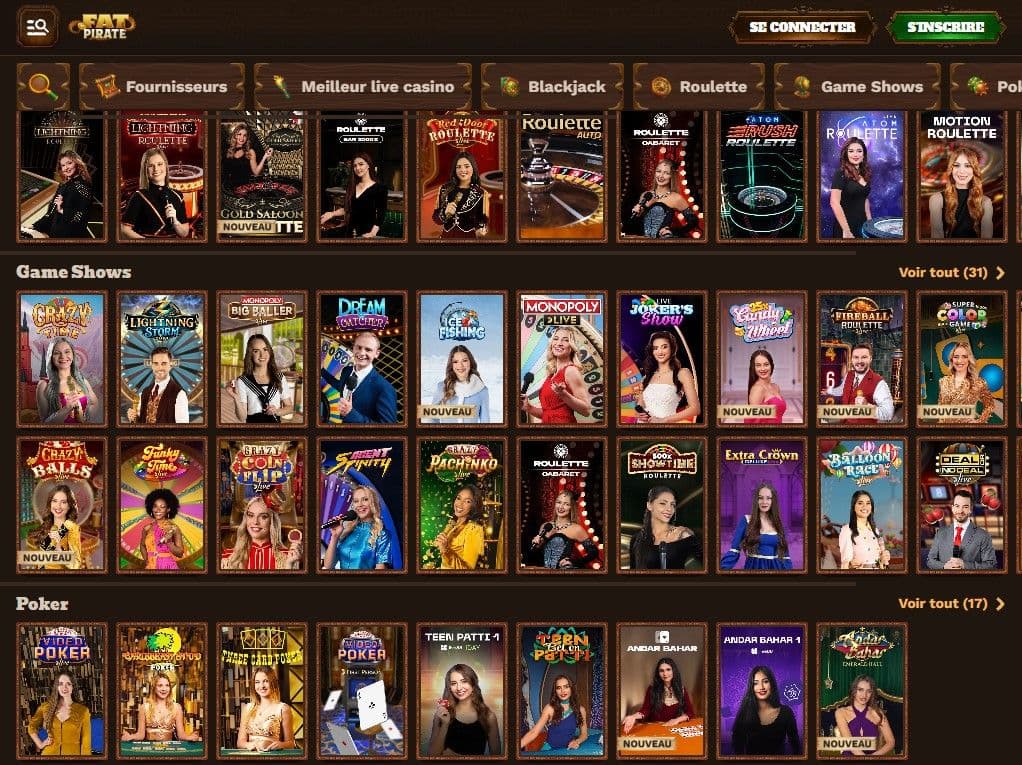 FatPirate live casino