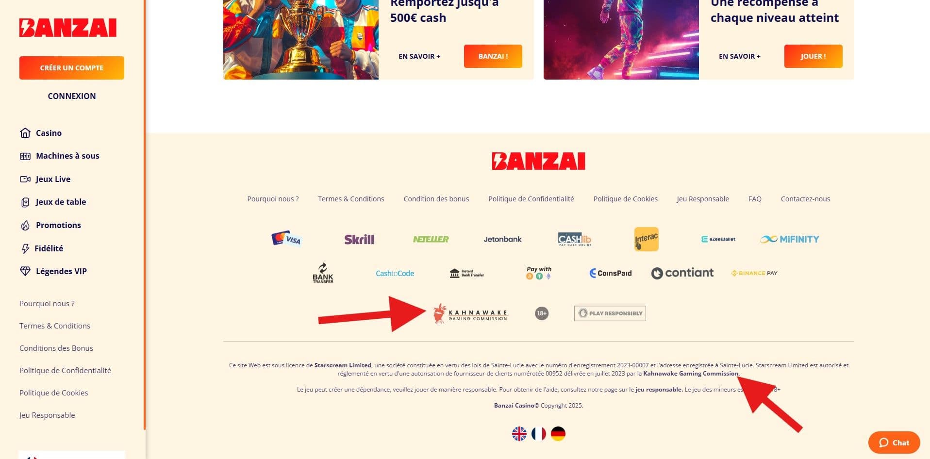 Verification de la licence