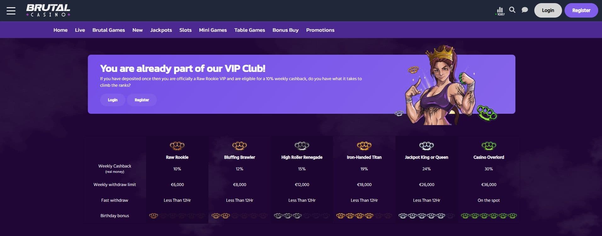 brutcal casino club vip