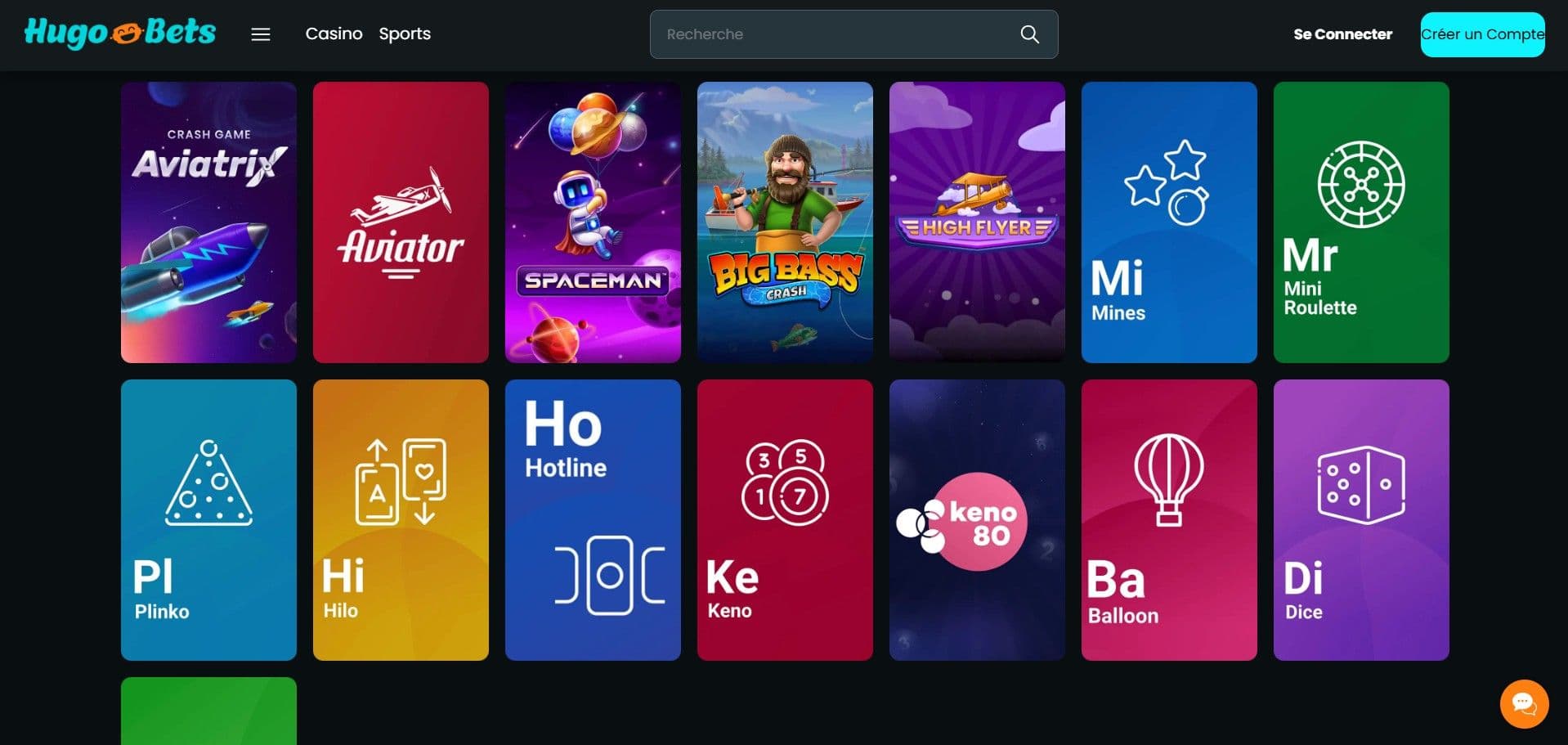 hugobets crash games