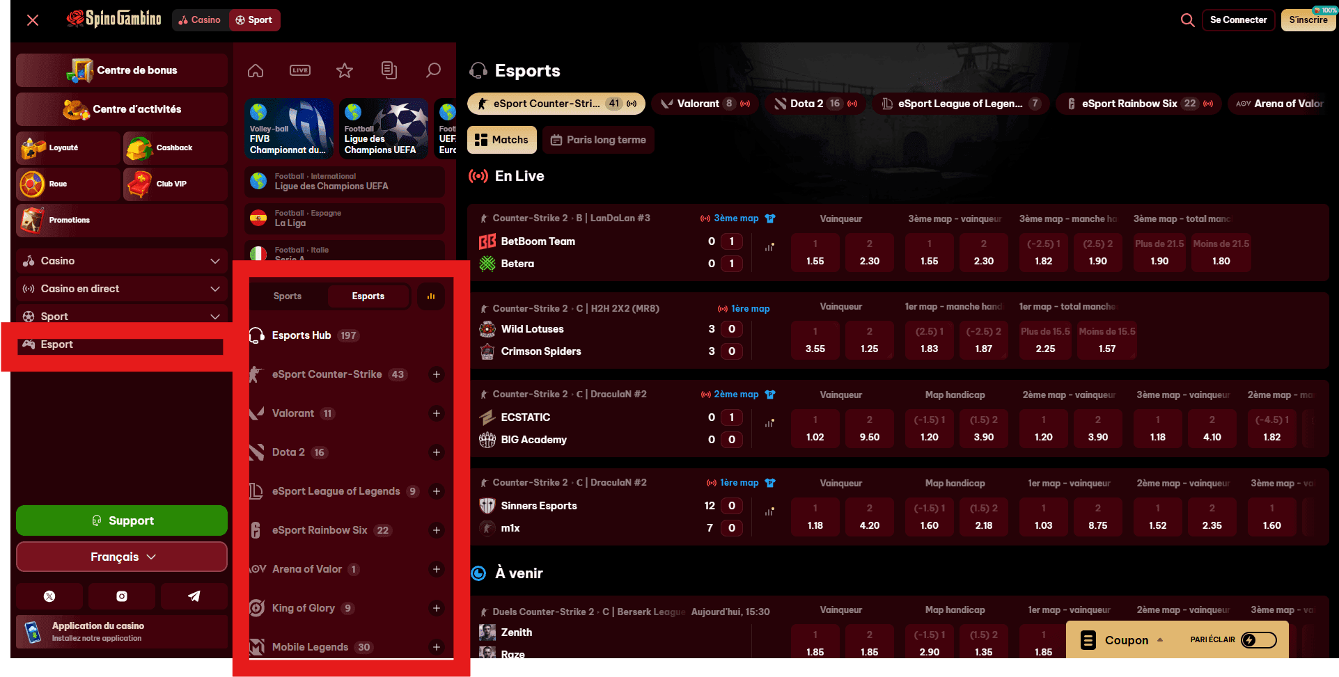 Paris e-sports SpinoGambino
