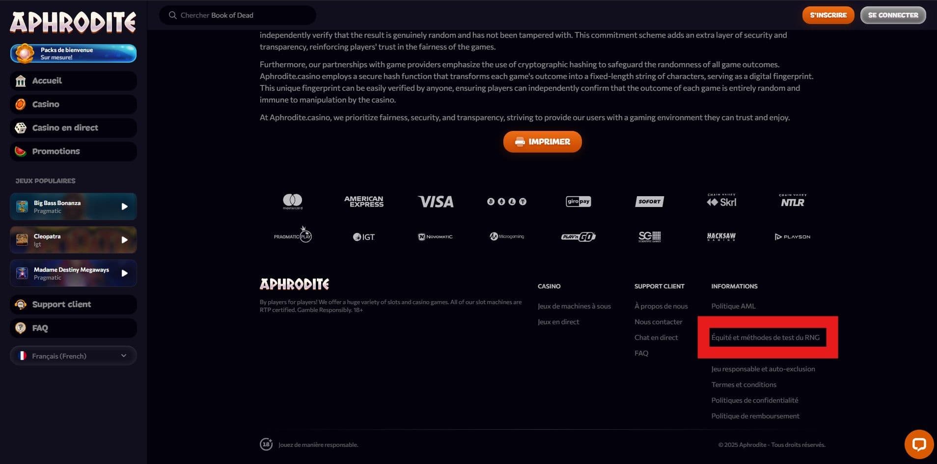 Documentation sur les tests RNG