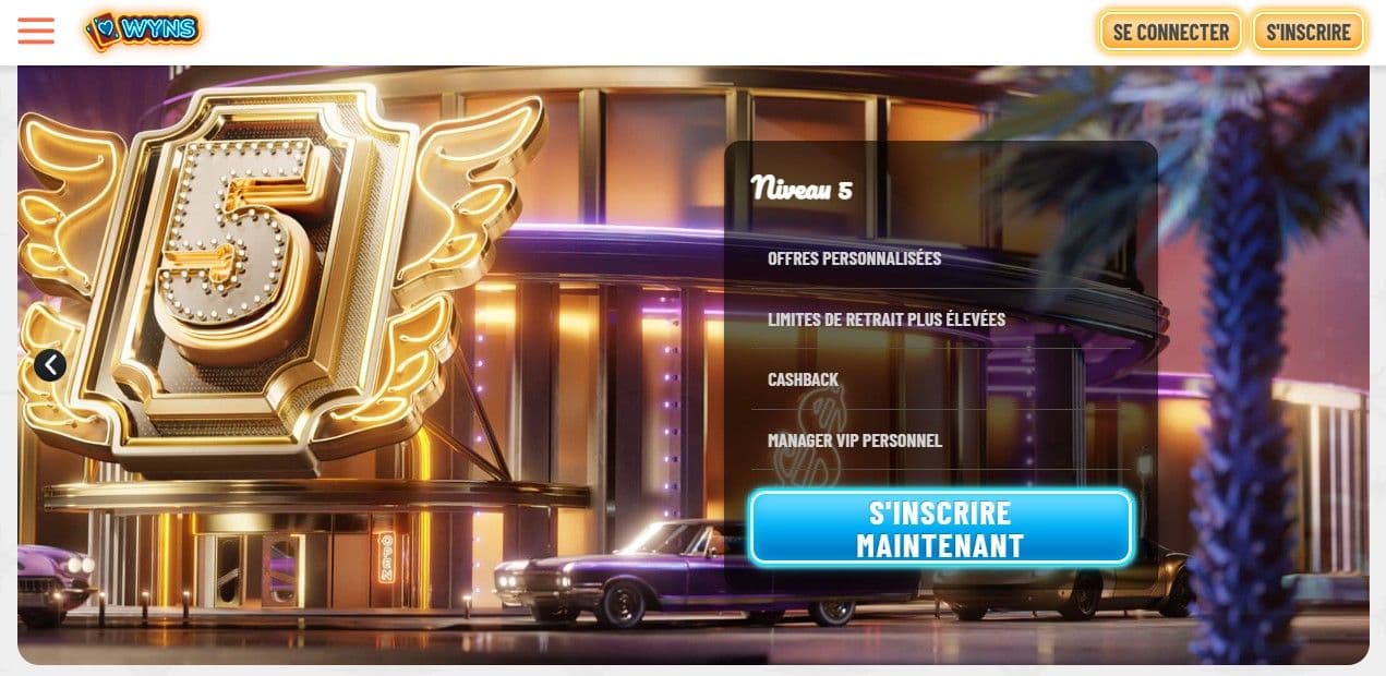 Wyns casino VIP niveau 5