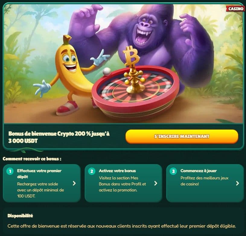 bonus de bienvenue crypto gokong