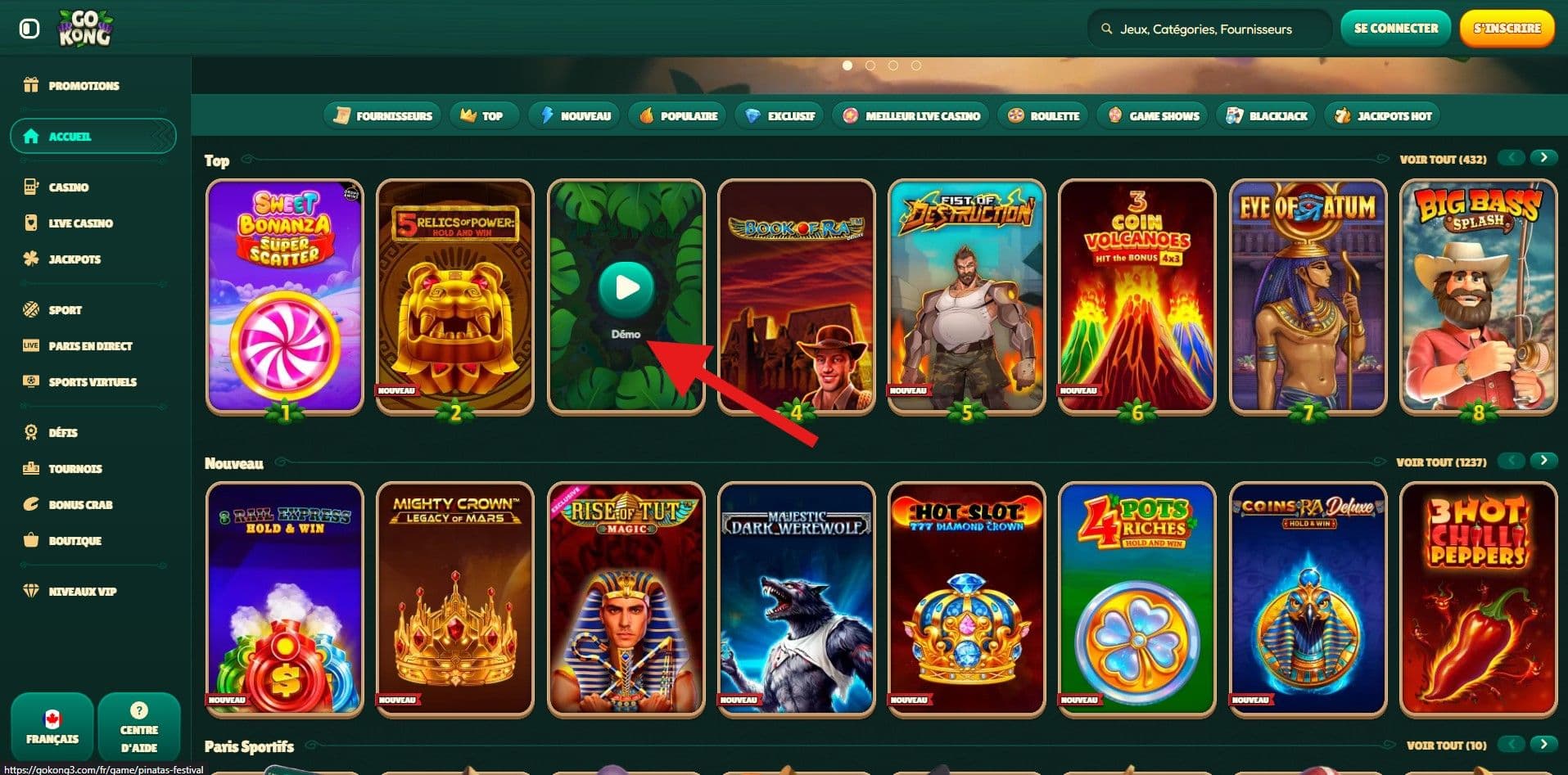 gokong mode demo gratuit