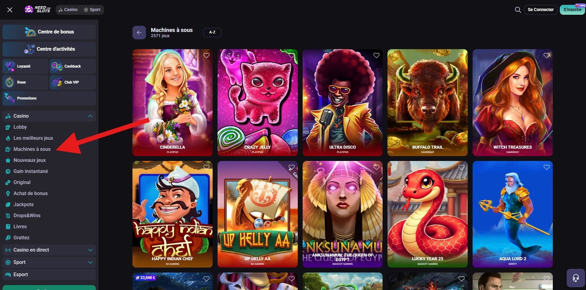 Machines à sous Needforslots