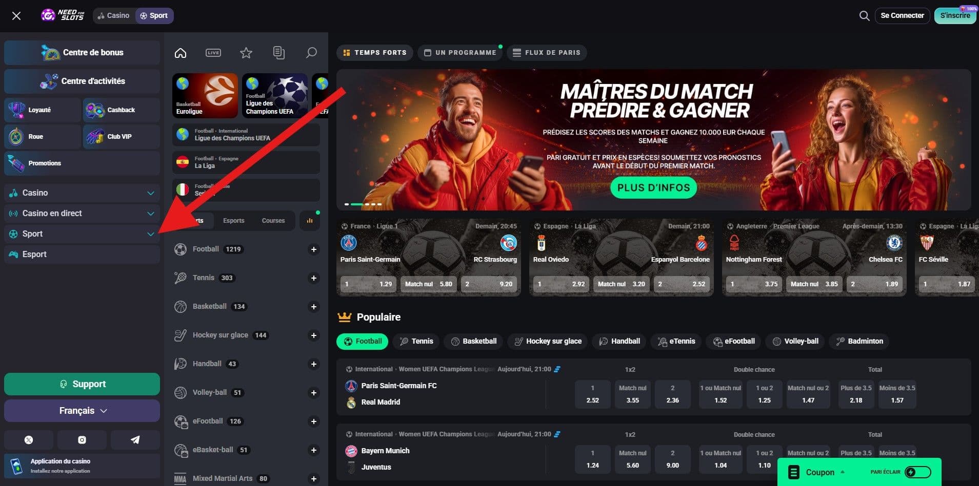 Paris sportifs Needforslots