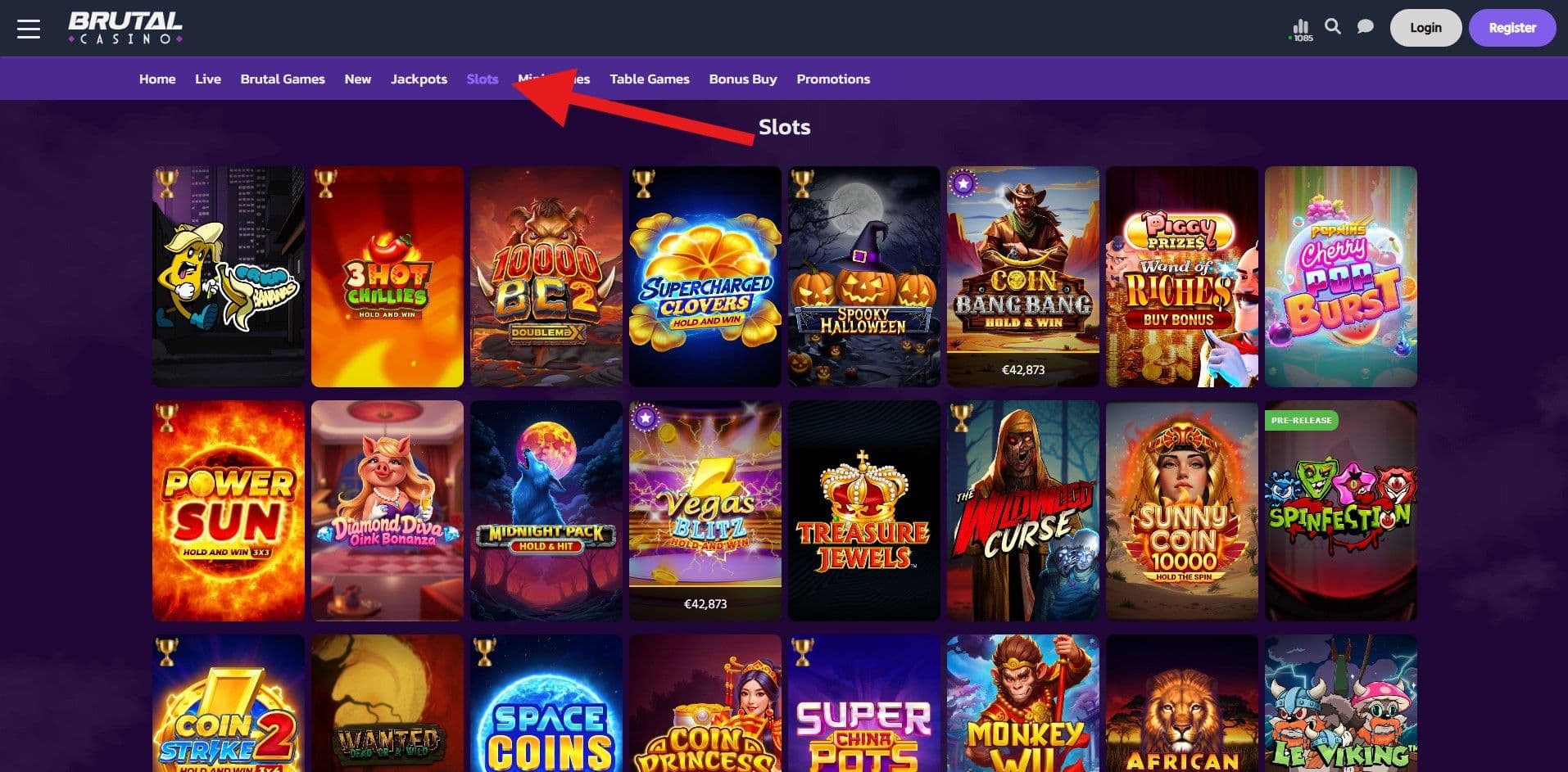 Brutal casino machines à sous