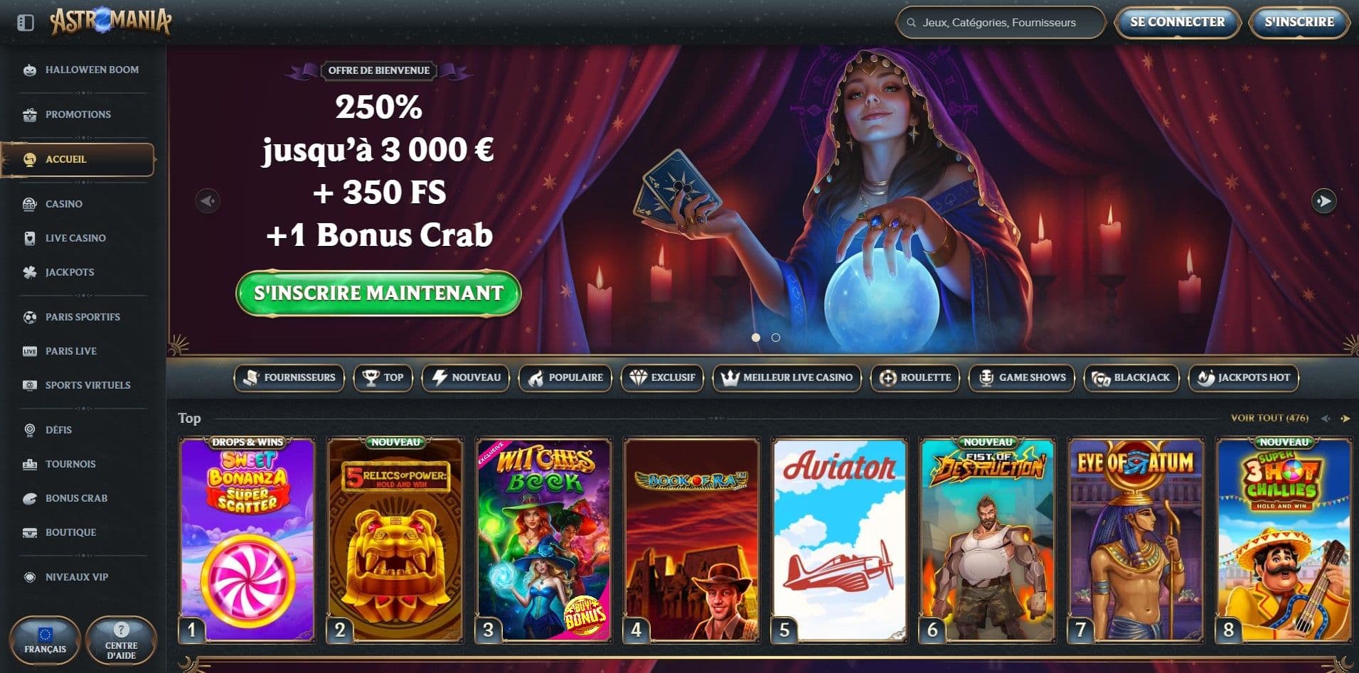 astromania casino