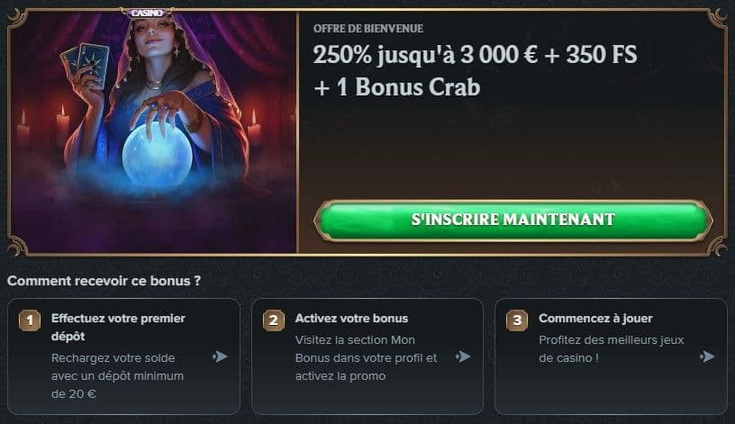 Astromania bonus de bienvenue