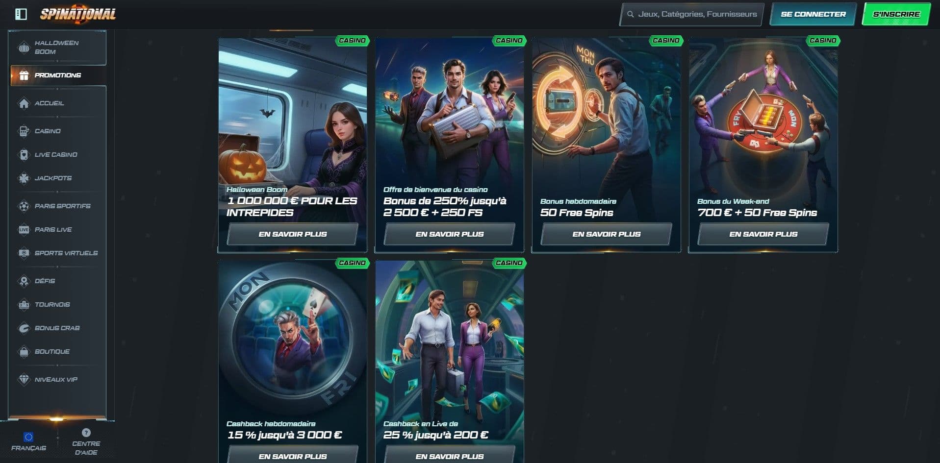 bonus spinational casino