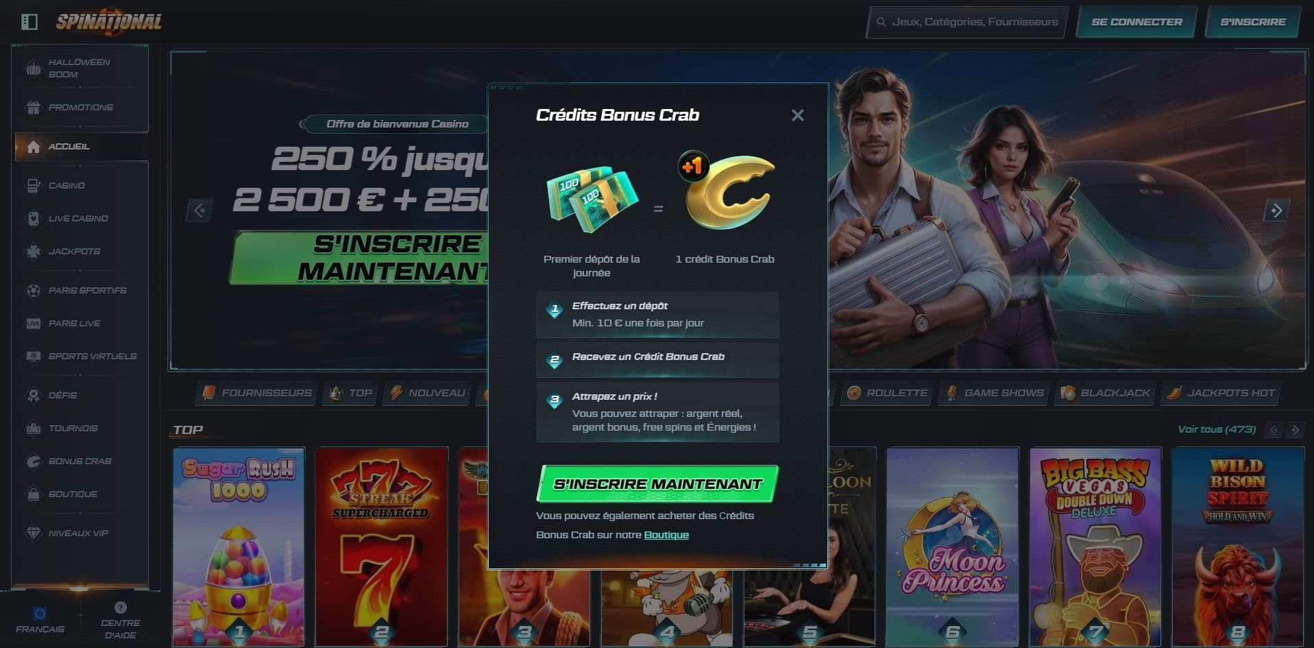 spinational Bonus Crab