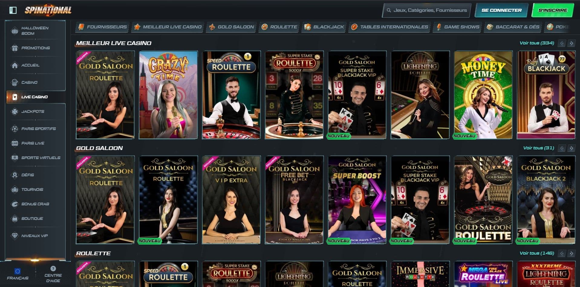 spinational casino en direct