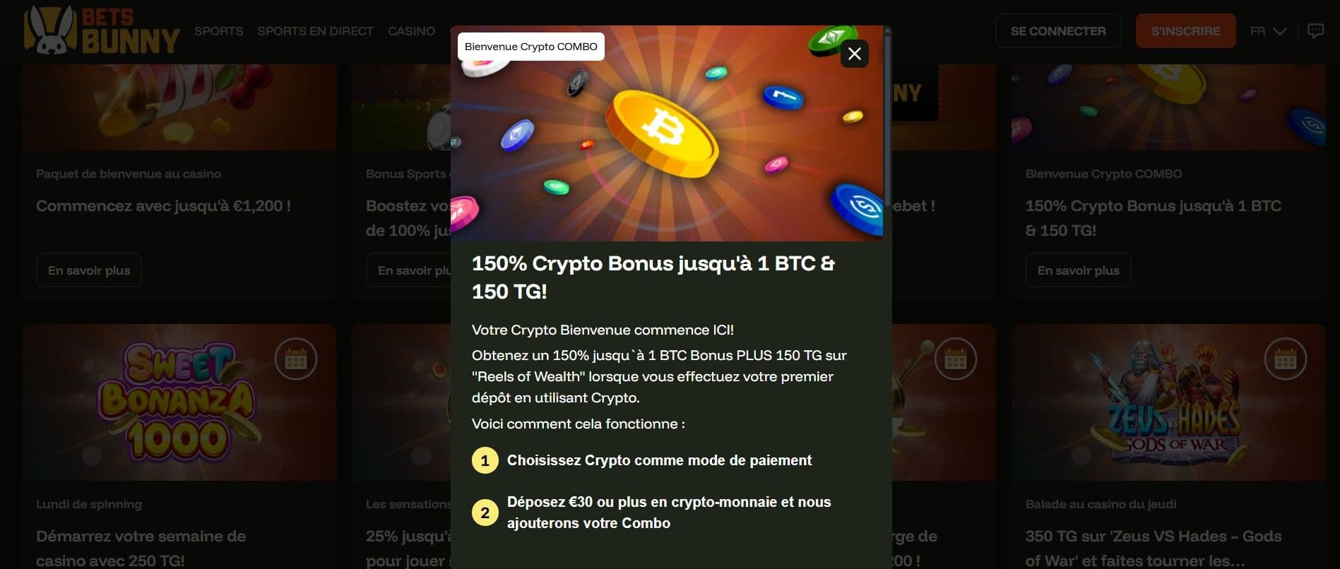 Bets bunny bonus crypto