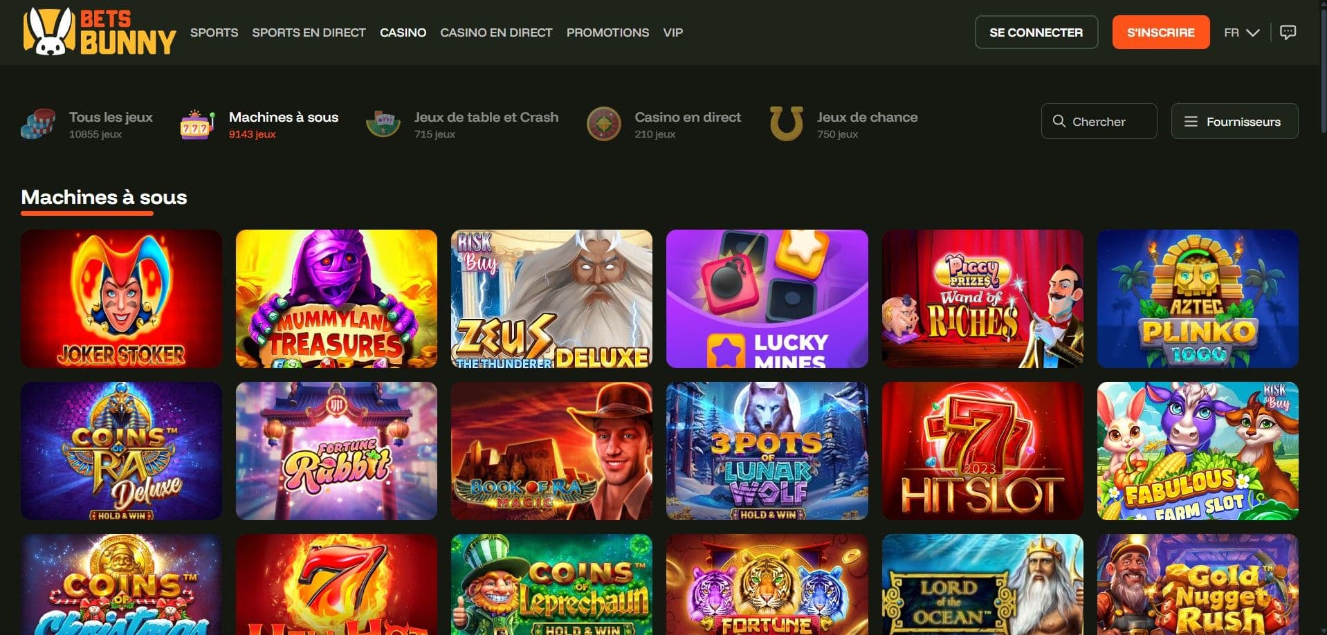 bets bunny machine a sous