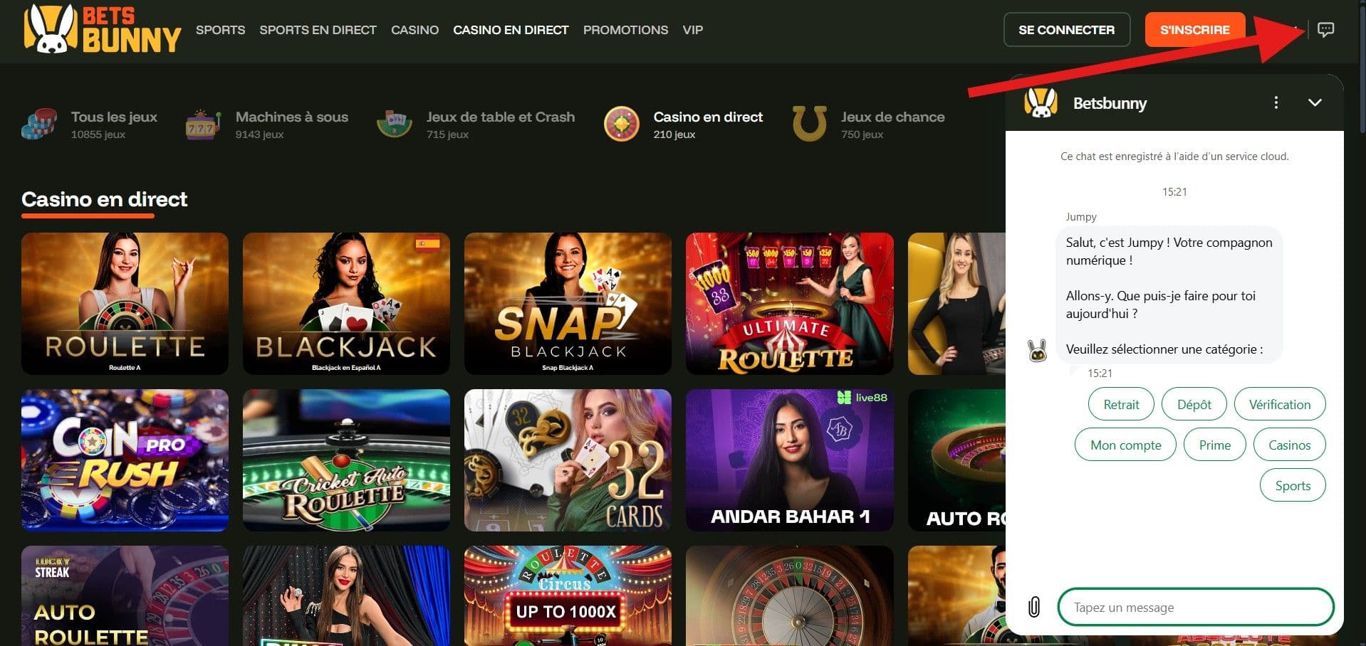 Bets bunny support client