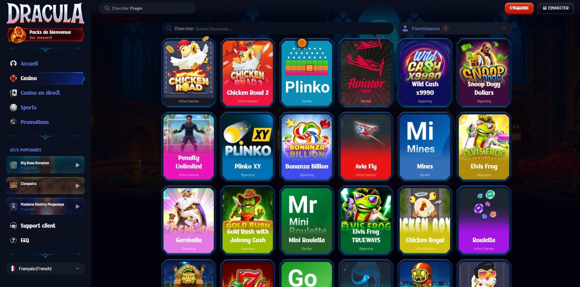 dracula casino crash games