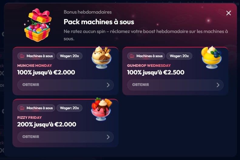 gambiva casino bonus hebdomadaire